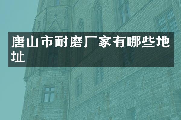 唐山市耐磨厂家有哪些地址