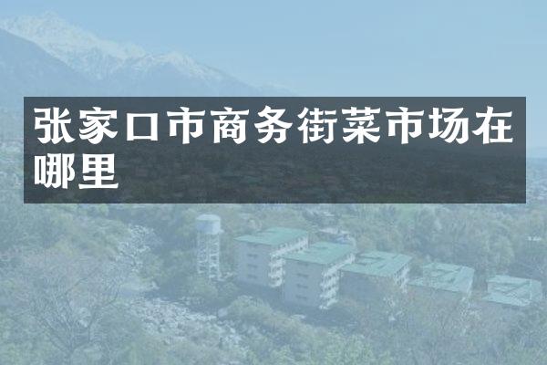张家口市商务街菜市场在哪里