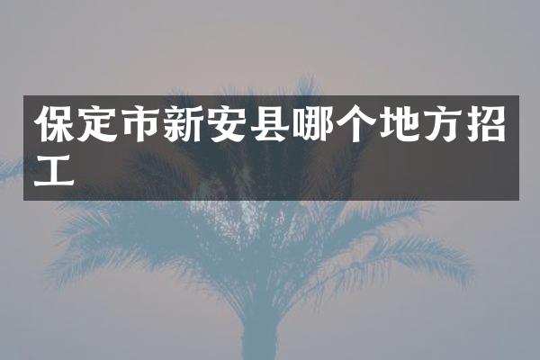 保定市新安县哪个地方招工