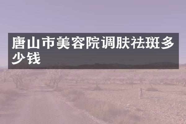 唐山市美容院调肤祛斑多少钱