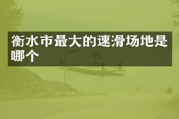 衡水市最大的速滑场地是哪个