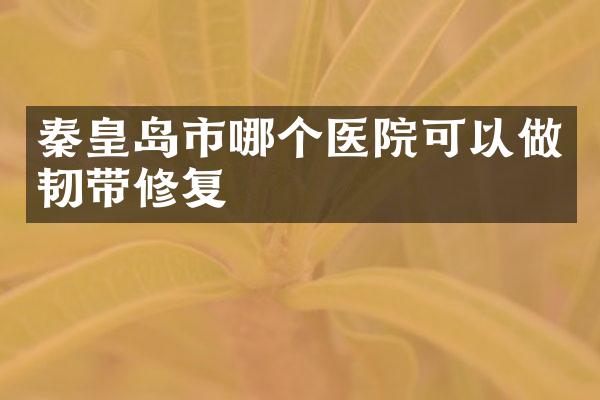 秦皇岛市哪个医院可以做韧带修复