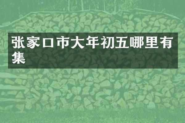 张家口市大年初五哪里有集