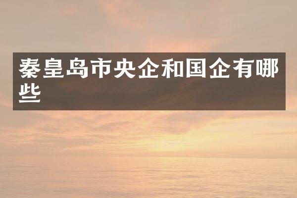 秦皇岛市央企和国企有哪些