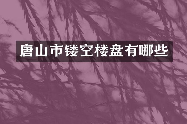 唐山市镂空楼盘有哪些