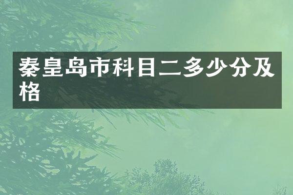 秦皇岛市科目二多少分及格