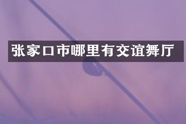 张家口市哪里有交谊舞厅