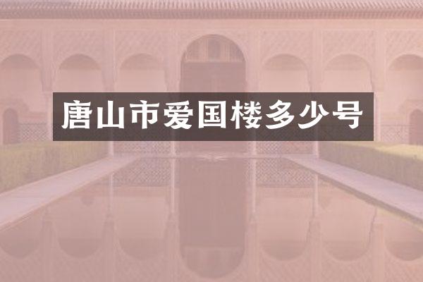 唐山市爱国楼多少号