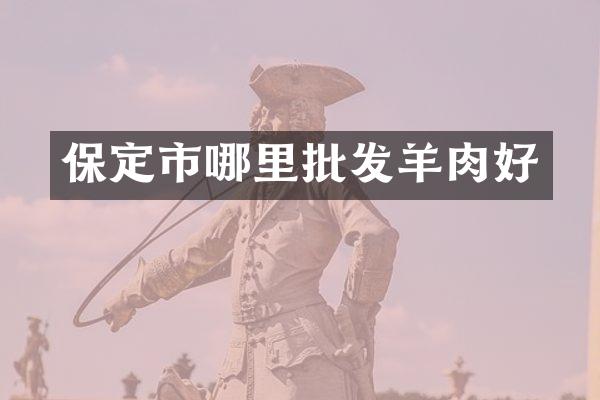 保定市哪里批发羊肉好