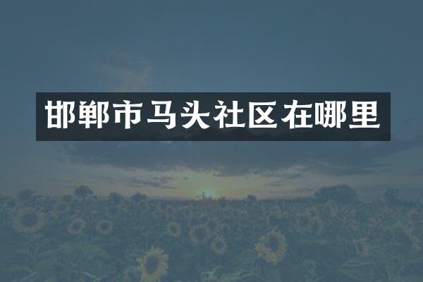 邯郸市马头社区在哪里