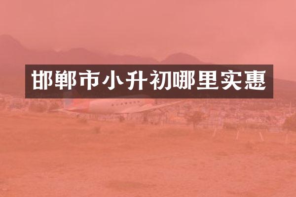 邯郸市小升初哪里实惠