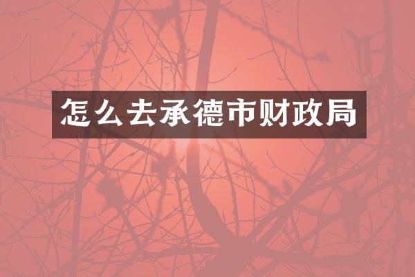 怎么去承德市财政局