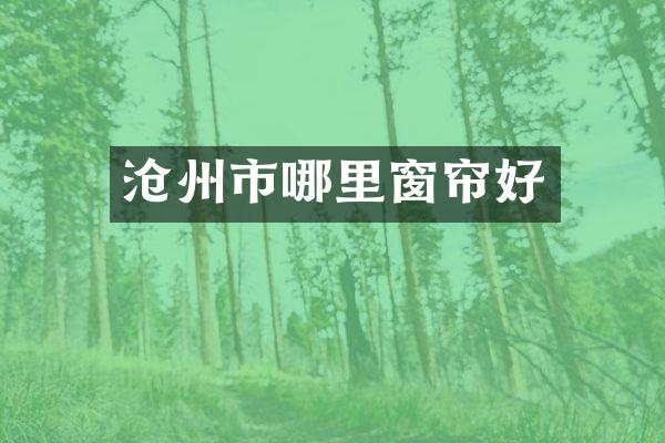 沧州市哪里窗帘好