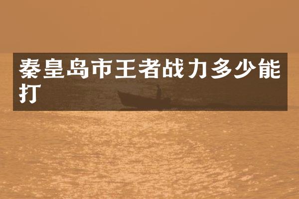 秦皇岛市王者战力多少能打