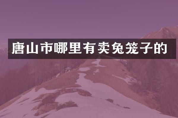 唐山市哪里有卖兔笼子的