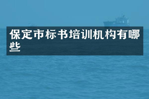 保定市标书培训机构有哪些