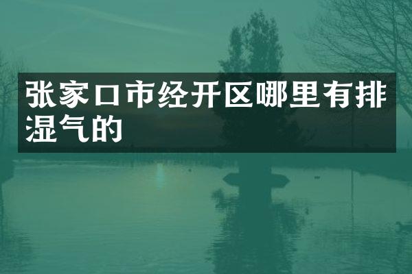 张家口市经开区哪里有排湿气的