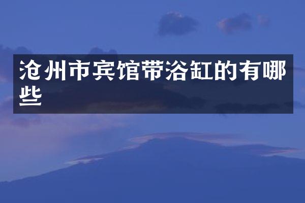 沧州市宾馆带浴缸的有哪些