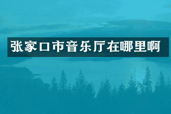 张家口市音乐厅在哪里啊