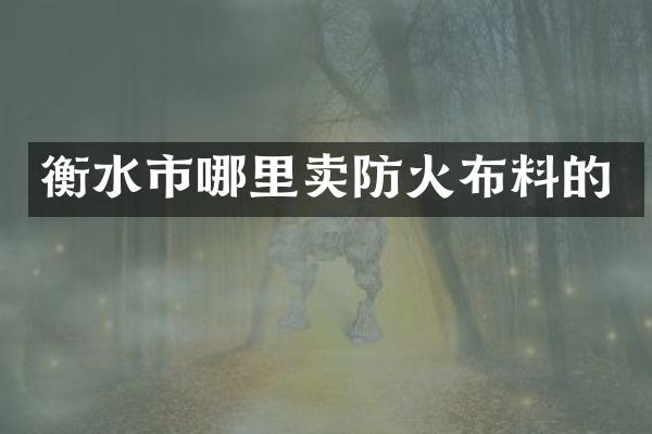 衡水市哪里卖防火布料的