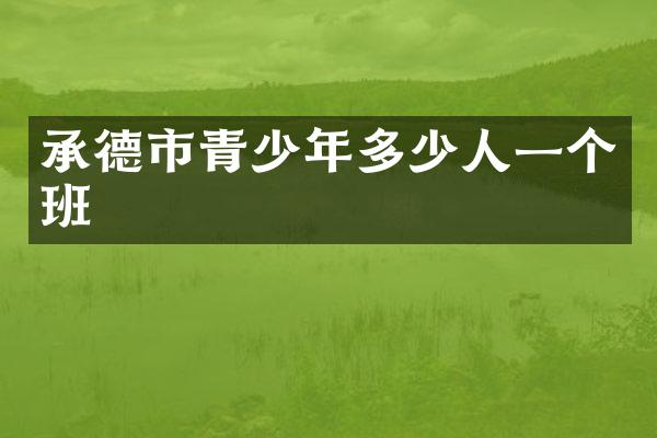 承德市青少年多少人一个班