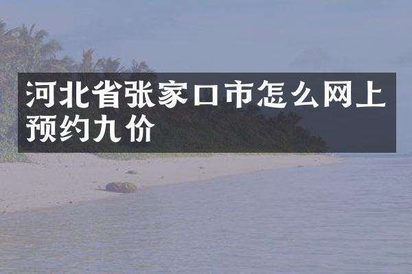 河北省张家口市怎么网上预约九价