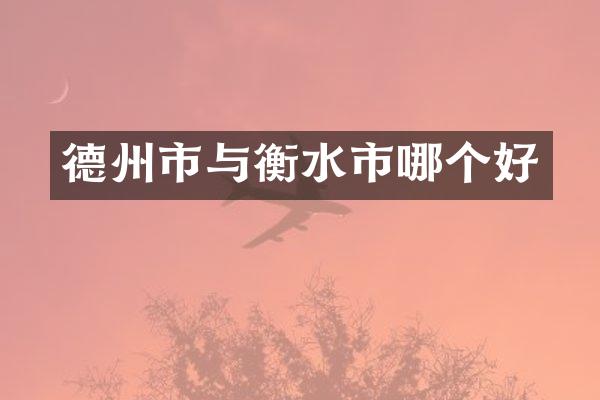 德州市与衡水市哪个好