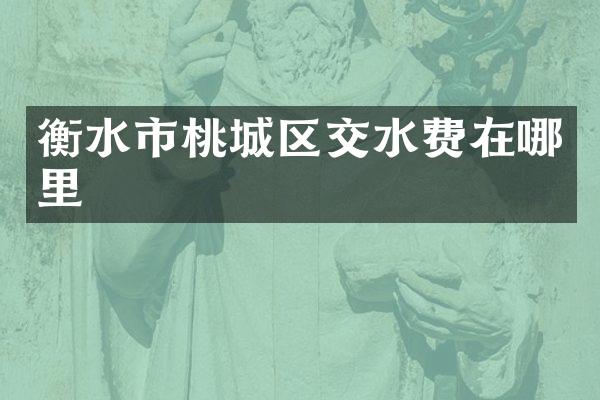 衡水市桃城区交水费在哪里