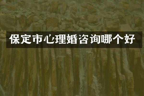 保定市心理婚咨询哪个好
