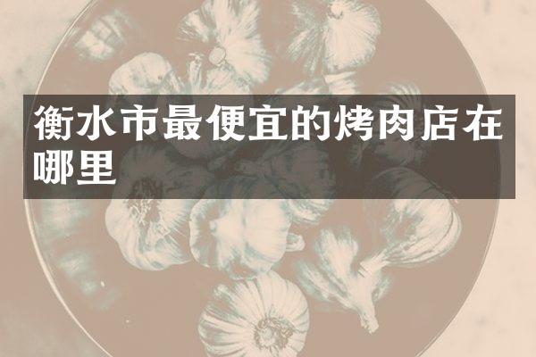 衡水市最便宜的烤肉店在哪里