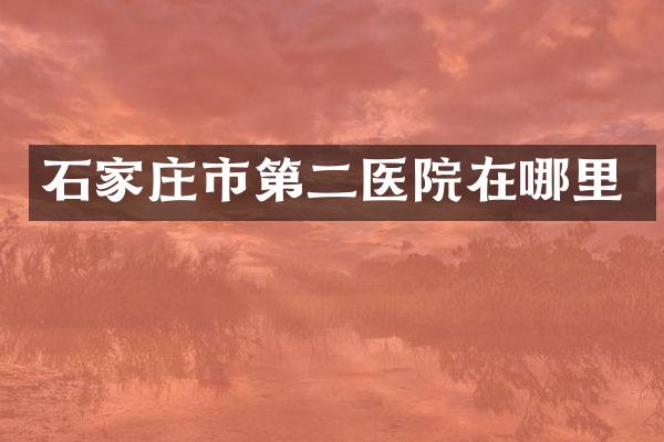 石家庄市第二医院在哪里