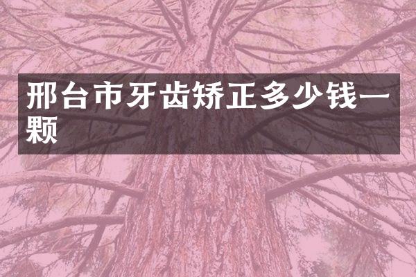 邢台市牙齿矫正多少钱一颗