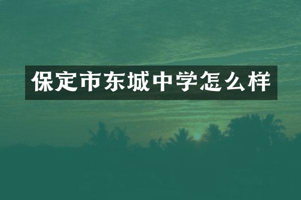 保定市东城中学怎么样