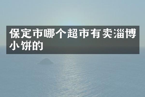 保定市哪个超市有卖淄博小饼的