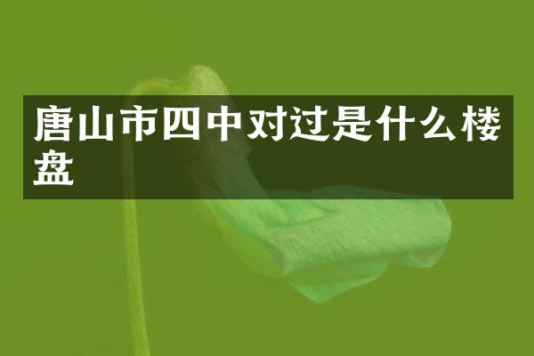 唐山市四中对过是什么楼盘