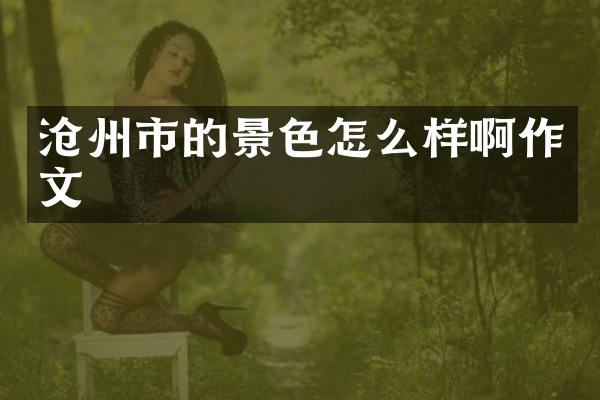 沧州市的景色怎么样啊作文