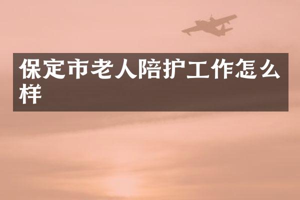 保定市老人陪护工作怎么样