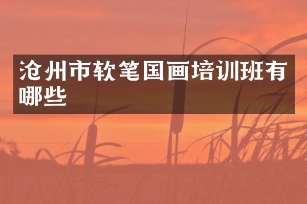 沧州市软笔国画培训班有哪些