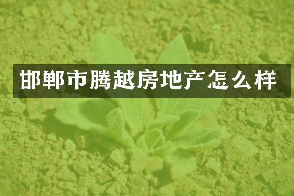 邯郸市腾越房地产怎么样