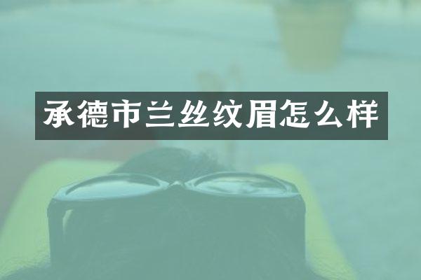 承德市兰丝纹眉怎么样