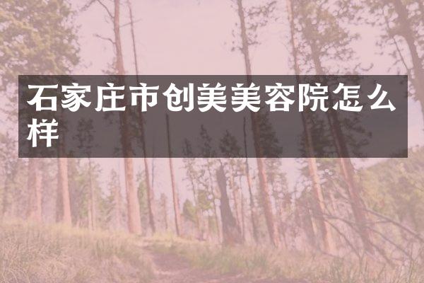 石家庄市创美美容院怎么样