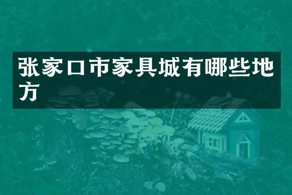 张家口市家具城有哪些地方