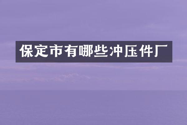 保定市有哪些冲压件厂