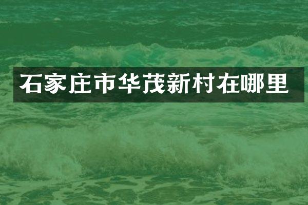 石家庄市华茂新村在哪里