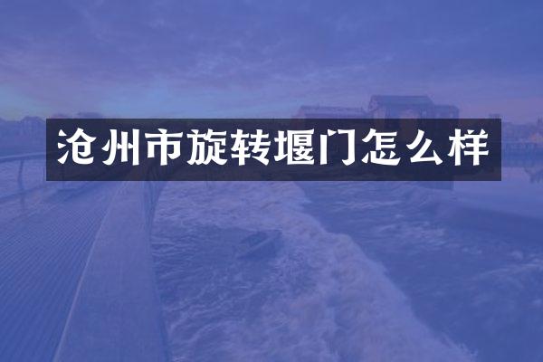 沧州市旋转堰门怎么样