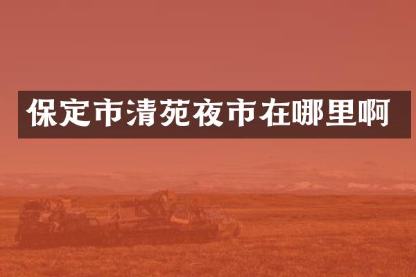 保定市清苑夜市在哪里啊