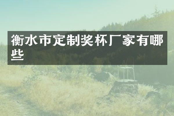 衡水市定制奖杯厂家有哪些