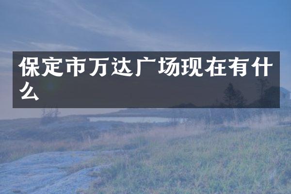 保定市万达广场现在有什么