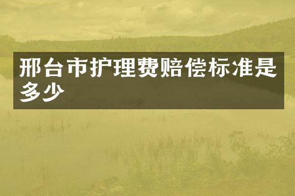 邢台市护理费赔偿标准是多少