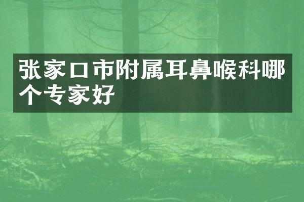 张家口市附属耳鼻喉科哪个专家好
